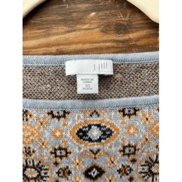 S5 J. Jill Women's‎ Geometric Print 3/4 Sleeve Sweater XS - Picture 5 of 8